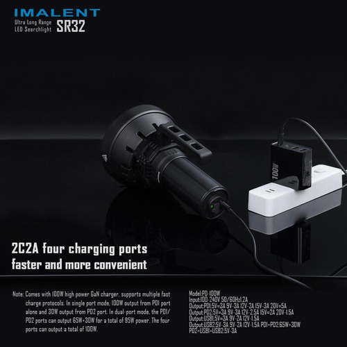 Lanterna Imalent Ultra Potente -sr32 120.000 Lúmens Cor Da Lanterna Preto Cor Da Luz Cool White