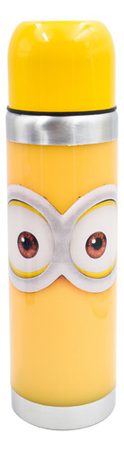 Termo  Minions  Para Café Doble Capa 500ml Color Amarillo