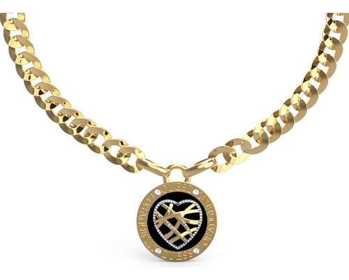 Collar Para Mujer Guess Joyeria Fantasia Cadenas Color Dorado/Negro
