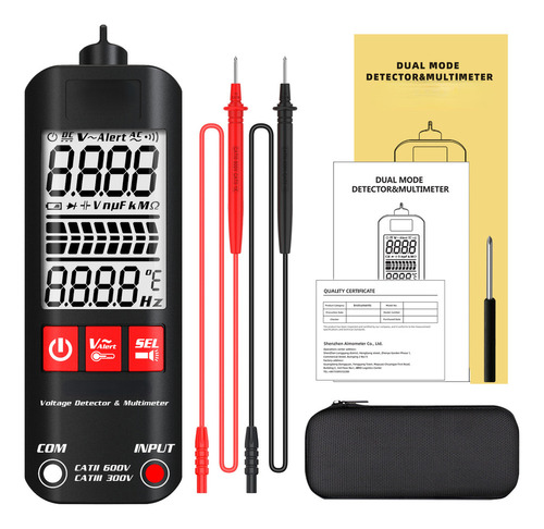 Shaoke Mini Multímetro Lcd Digital Tester Detector De