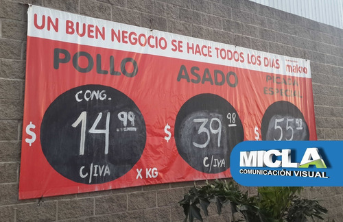 Cartel Inmobiliaria, Obra Lona Vinilica 90x60cm, Con Ojales