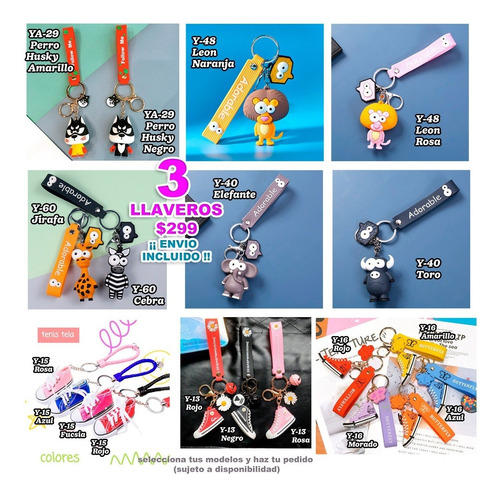 Llaveros Mayoreo 12 Pz Colgante Anime Niño Niña Mujer Pop It