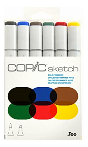 Copic Markers 6-piece Sketch Set, Bold Primaries