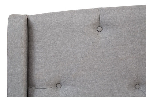 Cabecera Matrimonial Dicasa Zefyr Gris Color Gris Claro