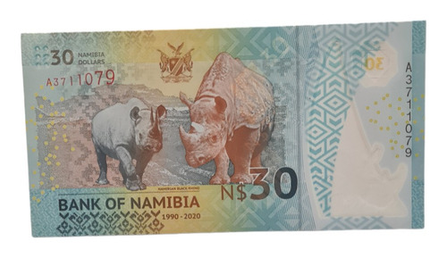 Billetes Mundiales Namibia 30 Dolares 2020 Aniv 30 Independ