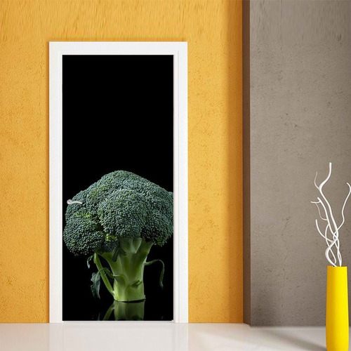 Vinilo Para Puerta Comida Food Vitaminas Rico Vegetal M7