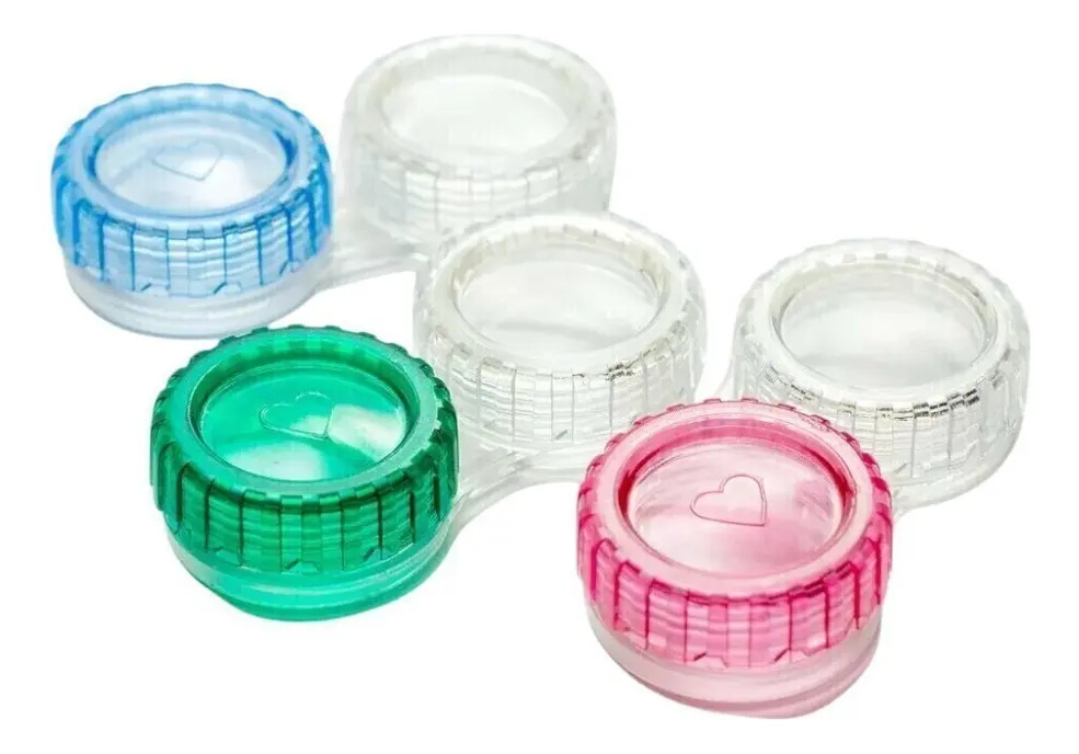Estuches Transparentes Para Lentes Contacto Policarbonato Pack 3 Unid Clean Lens
