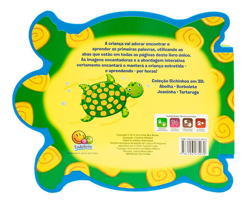 Bichinhos Em 3d: Tartaruga, De Out Of The Box Books. Editora Todolivro, Capa Dura Em Português