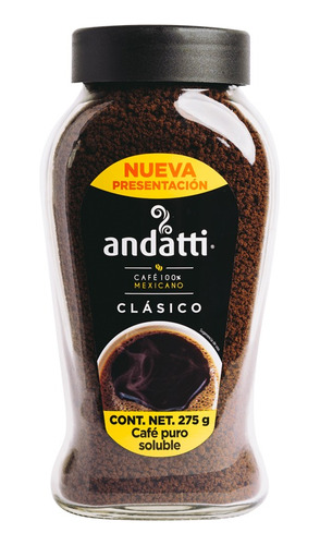 Andatti Café Soluble 275 Gr, 100% Café Puro Soluble Mexicano