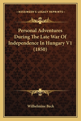 Libro Personal Adventures During The Late War Of Independ...