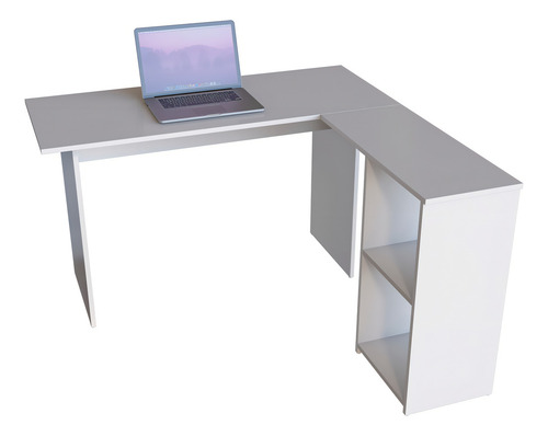 Escritorio Gamer Dessk Esc-004 Mdf De 100cm X 72cm X 50cm X 120cm Blanco