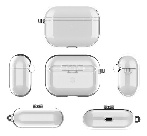 Funda De Carga Para AirPods Pro, Carcasa De Tpu Transparente