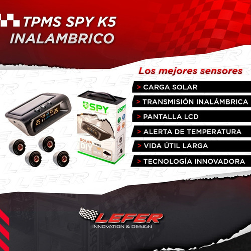 Imagen 2 de 10 de Tpms Kit Sensor Presion Temperatura Neumaticos Externo Solar