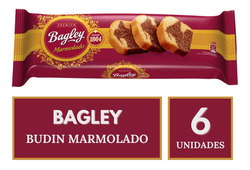 Budin Bagley Marmolado Premium Pack X 6 X 215g