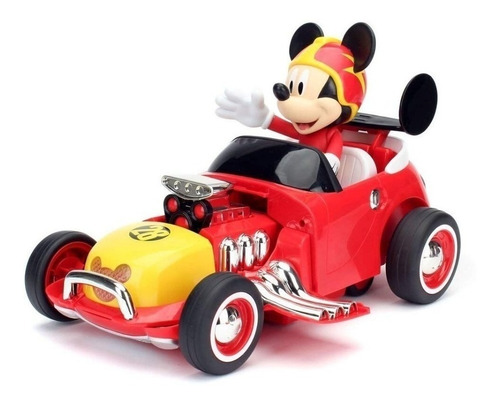Mickey Roadster Racers Auto Transformable Radio Control Color Rojo