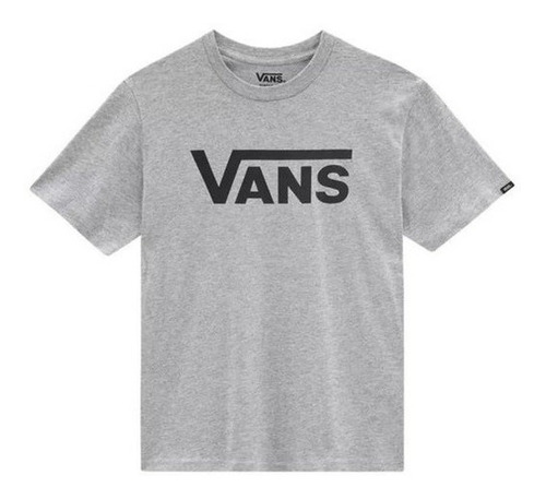 Remera Vans Classic Gris Logo Negro Niño Original 