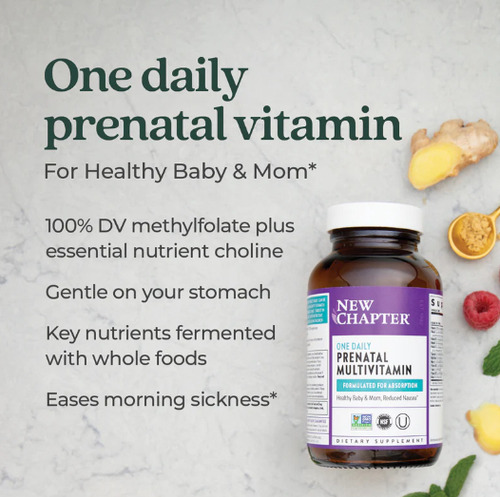 New Chapter Multivitaminico Prenatal One Daily 30 Caps Sabor Sin Sabor