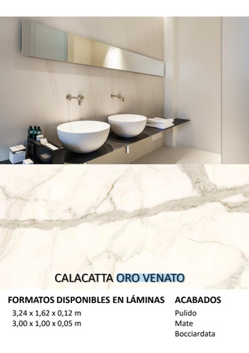 Eu Laminanpiedra Sinterizada Calacatta Oro Venato Pulido 3x1