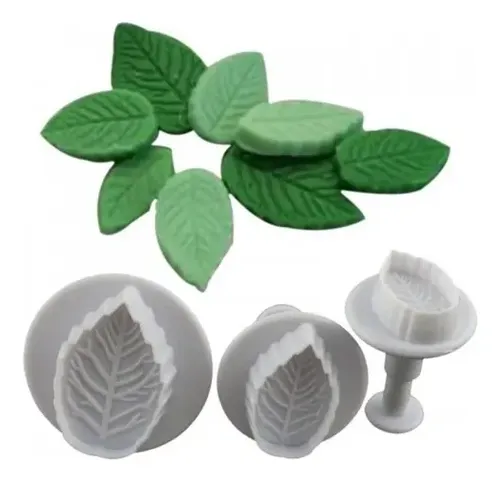 Kit Cortador Floco de Neve 3 Peças Konfektt Plástico Branco Natal