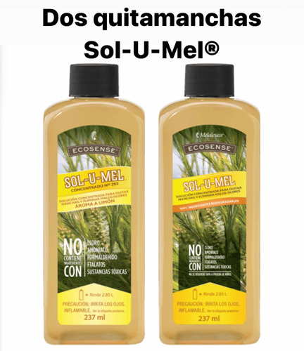 2 Sol-u-mel Melaleuca 237ml Desmancha Y Desodoriza Multiuso