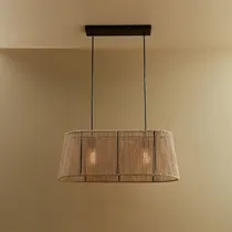 Comprar Lampara Colgante en Hierro con hilo de Yute .Araña Techo Spot .Iluminacion moderna. Fibras naturales . Fabrica venzar