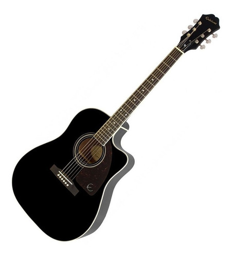 Guitarra Electroacustica EpiPhone Aj 220sce Negra Con Corte