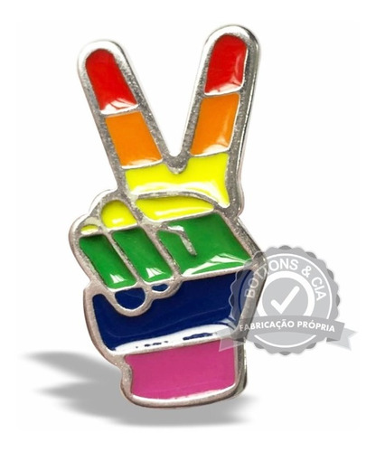 Pin Broche Metal Pino Bandeira Lgbt Arco Iris Lgbtqia+ 10 