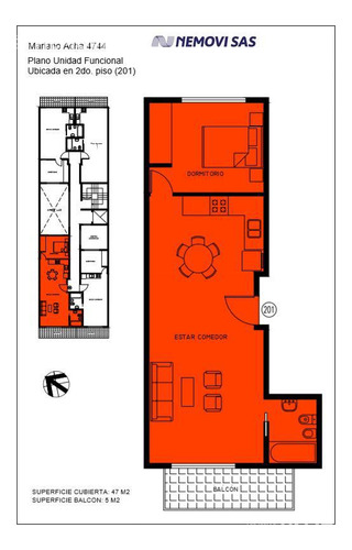 Imagen 23 de 23 de Venta Departamento Dos Ambientes Saavedra Uf 201