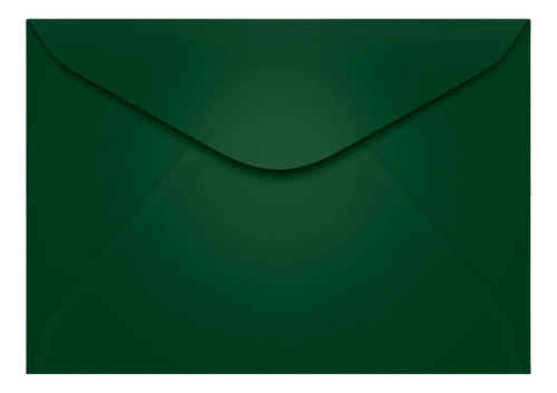 Envelope Carta Liso Color Plus 114x162mm Kit Com 10 Unidades Cor Verde-escuro