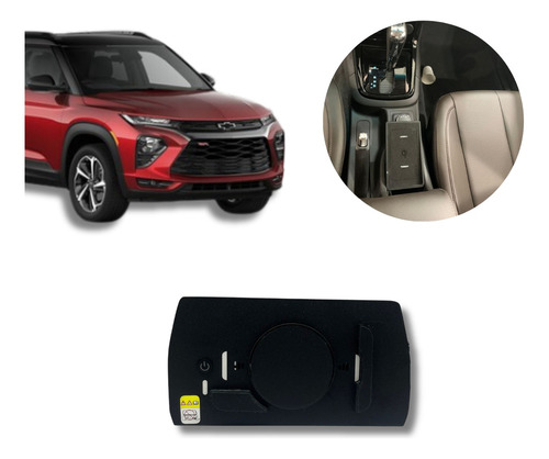 Carregador De Celular Por Indução Sem Fio Para Trailblazer Cor Preto
