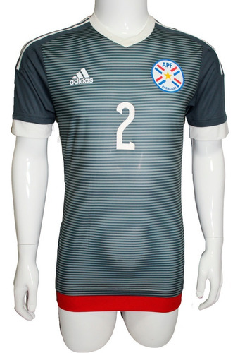 Camiseta Paraguay 2017-18 adidas Gris Profesional Utilería