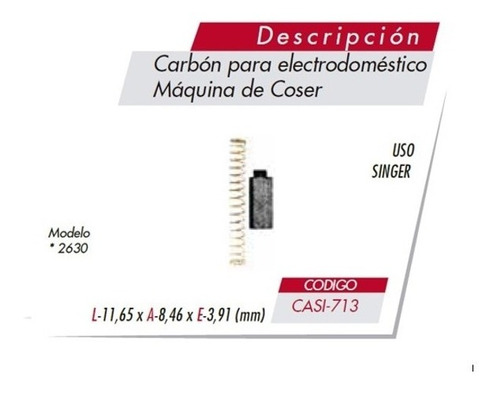 Carbon Motor Maquina Coser Singer  Casi-713 