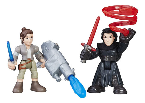 Star Wars Rey & Kylo Ren Plaskool Galactic Heroes