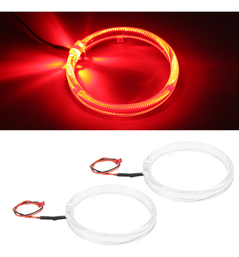 Luz De Ojos De Ángel Para Coche, 2 Unidades, Anillos Led Roj
