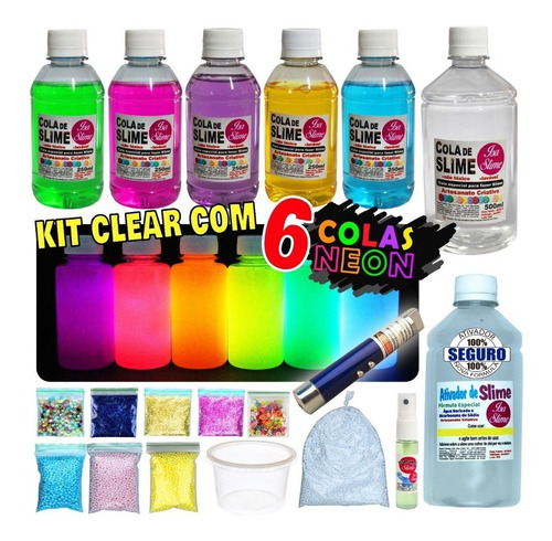 Kit Oficina De Slime Premium Isa Slime + Frutinha + Squishy