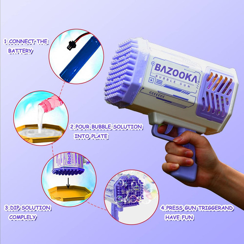 - Pistola De Burbujas Bazooka Pistola De Burbujas Para