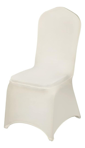 Vevor 100 Pcs Ivory Chair Covers Polyester Spandex Chair Cov