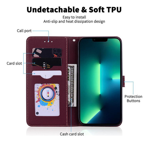 Para Funda De Piel Tipo Cartera Para Huawei Y7 Dub-lx1
