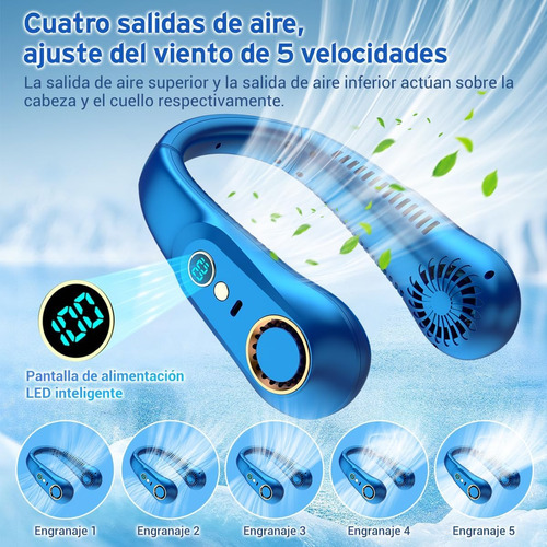 Ventilador Mini De Cuello Portatil Recargable Usb Personal Ventilador Chiquito Ventilador Portatil