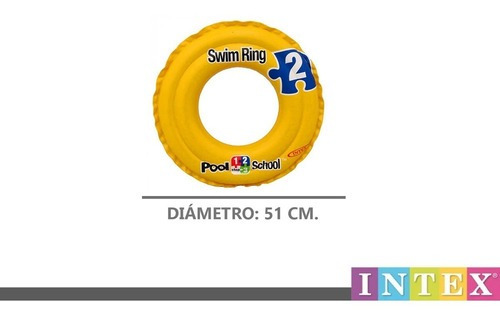 Flotador Inflable Deluxe Swim Ring Niños P/pileta 51cm Intex