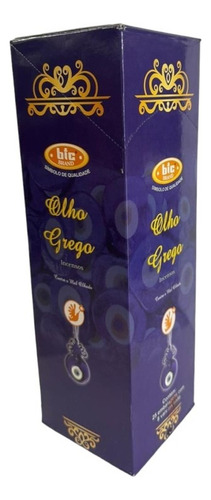 Incenso Indiano Bic Olho Grego 25 Caixas Com 8 Varetas
