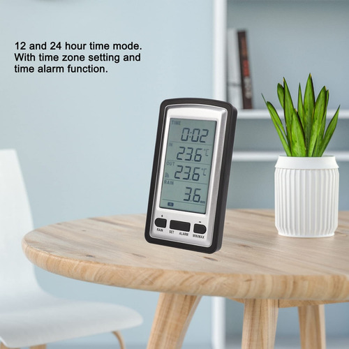 Medidor De Chuva Digital Sem Fio, Registrador De Temperatura