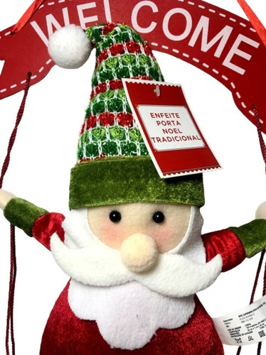 Enfeite De Porta Guirlanda Papai Noel - Decoração De Natal