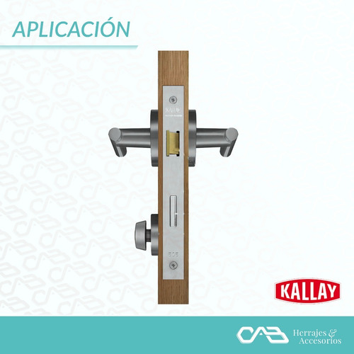 Cerradura Para Puerta Placa Interior Baño Kallay 505