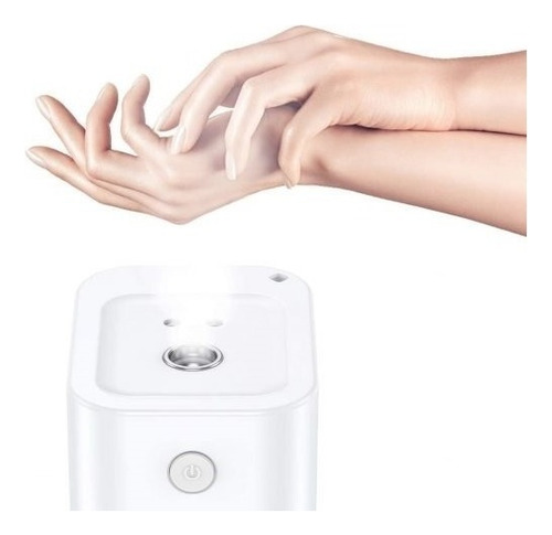 Mini Dispenser Automático Rock Alcool Spray Pulverizador Cor Branco