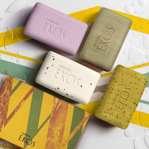 Jabones Vegetales Natura Ekos Cremosos Y Exfoliantes 4u 100g