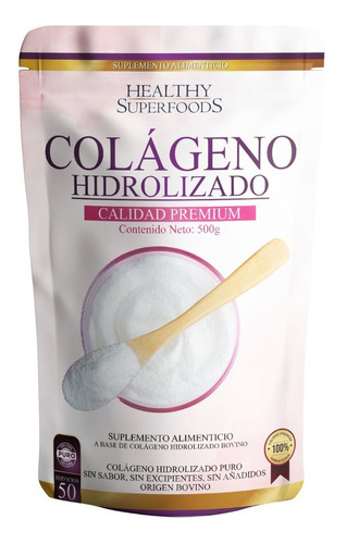 Colágeno Hidrolizado Puro 500g  50 Porciones Sabor Natural