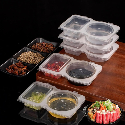 Reusable Snack Containers With Lids, Condiment Containers