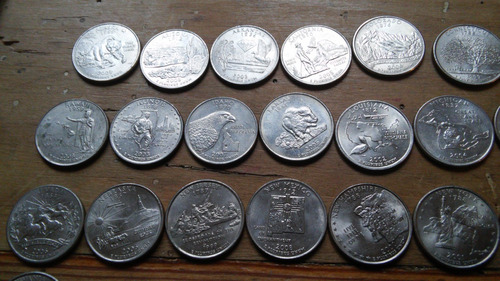 Mg* Estados Unidos 1/4 Dólar De Estados Monedas Colección
