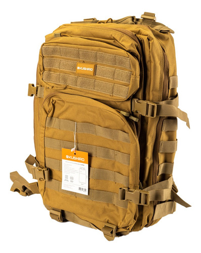 Mochila Táctica Beige 45l - Ideal Para Camping Y Excursiones